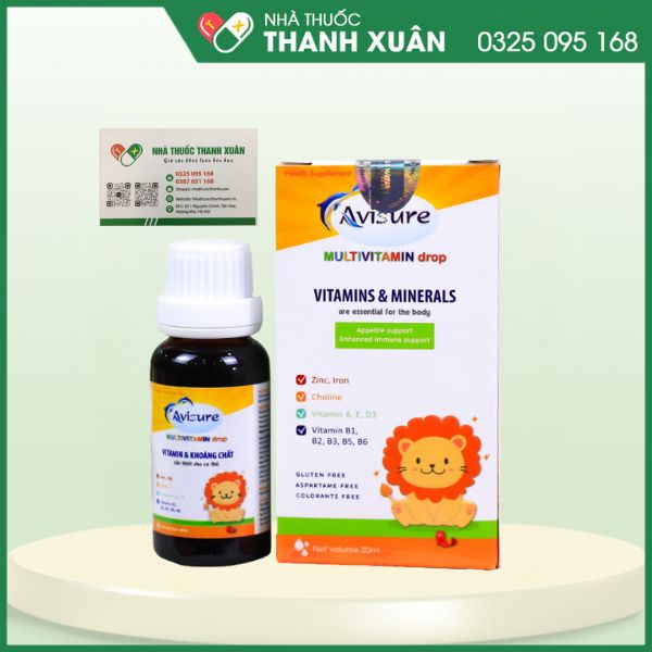 Avisure Multivitamin Drop giúp bổ sung vitamin và khoáng chất cần thiết cho cơ thể